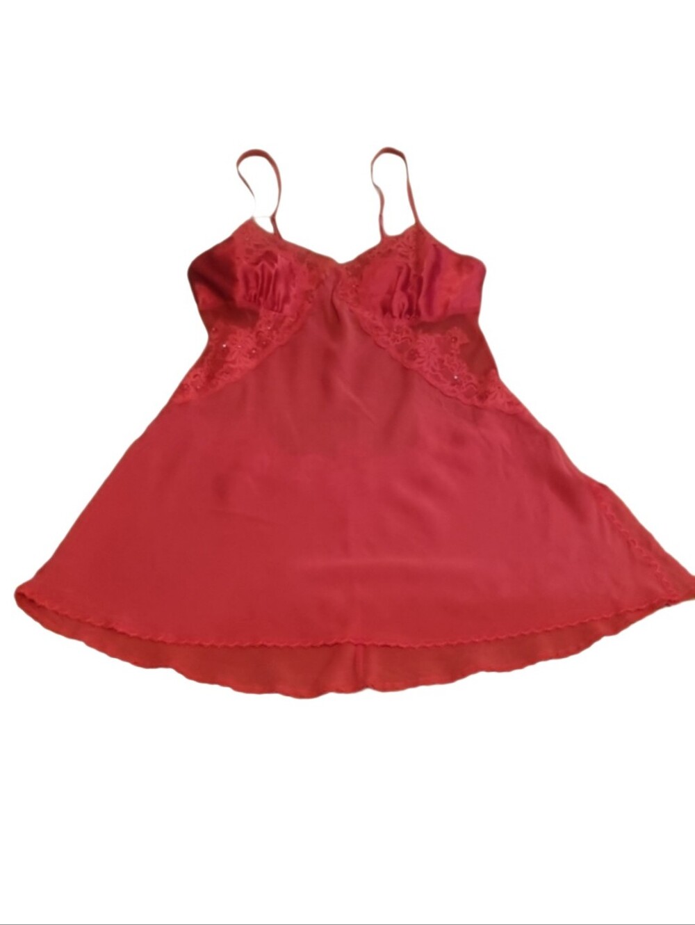 VICTORIA'S SECRET Vintage Babydoll Slip Dress Red Size Small - Picture 2 of 12